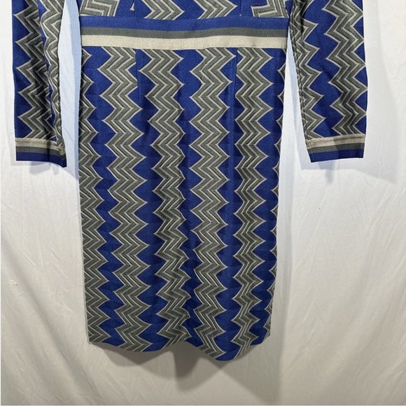 NWD Missoni Crochet‎ Knit Zig Zag Dress in Blue [ SZ 38 ] #Q438 - Picture 5 of 17